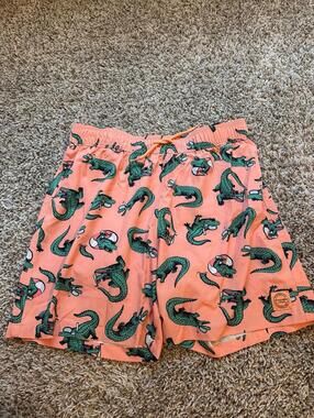 Abercrombie Kids Boys Swim Shorts 17/18 - Coral Gator Print